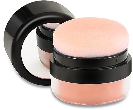 Apooliy Matte Blush Powder, Highly Pigmented Air Cushion Blush, Soft Fine Powder and Natural Blush Loose Powder with Mushroom Puff and Mirror