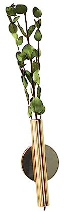 Wandmontierte Metallvase aus Eisen für Trockenblumen, Gold