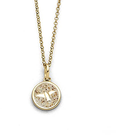 DUR Schmuck Kette FREIHEIT 2.0 Strandsand, Silber 925/- vergoldet 45cm (K2942) Erbskette