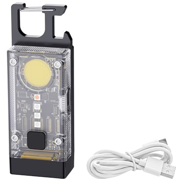 Genius Solar Schlüsselhänger mit Licht, mini Taschenlampe Flaschenöffner für Outdoor Camping Keychain Light aufladbar