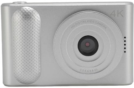 Fotocamera Digitale 4K, Fotocamera per Vlogging con Messa a Fuoco Automatica Fotocamera Digitale con Zoom Digitale 48MP 16X con Schermo TFT da 2,4 Pollici YouTube Piccola (SILVER)
