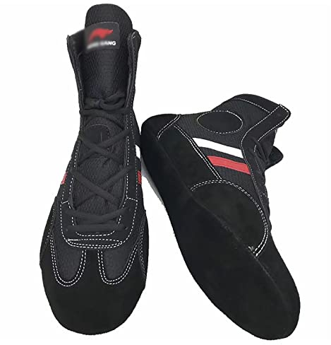 Guoyoocc Boxningsskor brottningsskor, boxningsstövlar, knäböjskor, MMA Kick Boxing Combat Boots, Boxningsskor, Tunga lyftskor, Powerlifting-skor, 35–46 EU