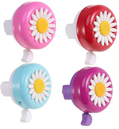 KOMBIUDA Kleiner Fahrradklingel Daisy Blumen Glocke Aus Langlebigem Material Lauter Klang Für Mountainbike Roller Und Dreirad