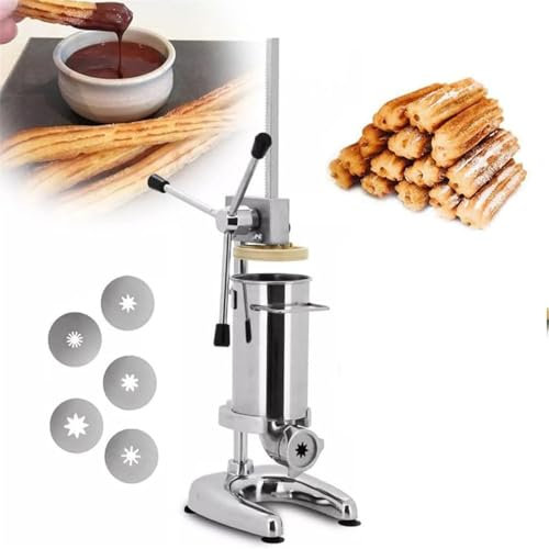 Macchina per Churro manuale commerciale da 2/3 litri, macchina per ciambelle alla frutta latina, macchina per bastoncini di olio verticale, per casa e ristorante,3L