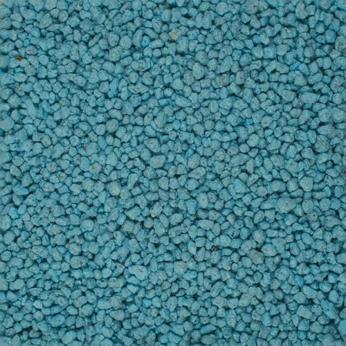 naninoa Aquarienkies Aquariensand Bodengrund Rundkies Farbig Bunt 2-3mm/5 kg. Blau HELLBLAU