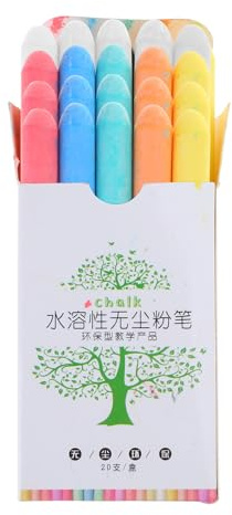 WLNEXT Gesso lavabile, gesso solido dell'acqua/gesso delle lavagne per il disegno all'aperto della lavagna del gioco