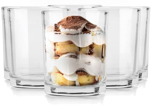 Glasmark KROSNO 1992 Lot De 6 Coupes À Glace En Verre Transparent Coupes À Dessert Lavables Au Lave-Vaisselle 250 ml