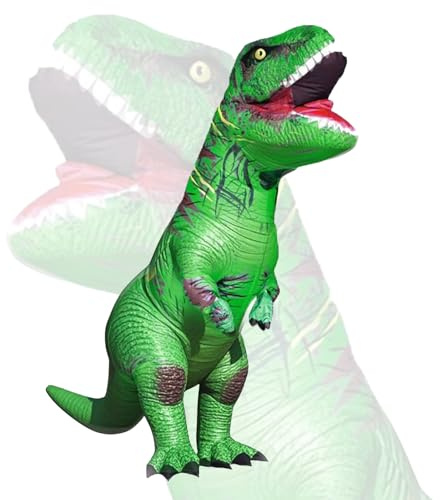 Eayaele Disfraz Dinosaurio Adulto Hinchable T-Rex - Traje de Carnaval, Halloween, Fiestas - Tamaño Único, Fácil de Usar