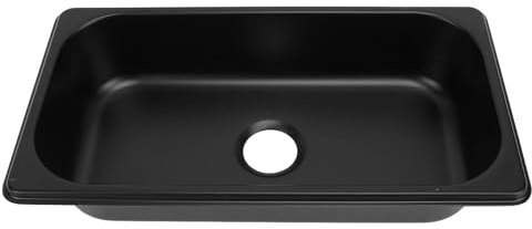Évier RV Premium 12.8x6.93x2.56in, 304 Basin à Main en Acier Inoxydable, Conception Intégrée avec Une Prise de Vidange de 40 Mm pour Les Bateaux/S/Camping-Car (Noir revêtu de Noir (GR-1365B))