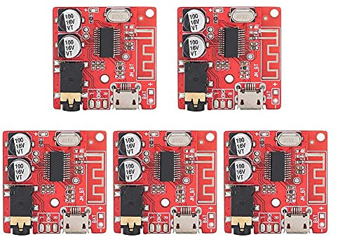Lonrtesw 5PZ DIY Bluetooth 5.0 Ricevitore Scheda di Decodifica Lossless Modulo di Musica Stereo Fili, Modulo Amplificatore Altoparlante