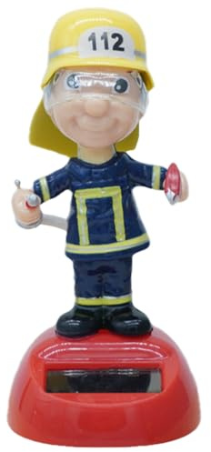 Solar Figures, Dancing Toy, Solar-Powered Firefighter Decoration Desk, Windowsill, Car Dashboard, Novelty Figurine for Fun Workplace and Home Display, 1.77x2.24x3.94 inches