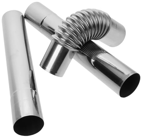 VILLFUL Stainless Steel Chimney Exhaust Pipe for Stove Outdoor Chimney Accessories Flexible Ventilation Duct for Heating Stove