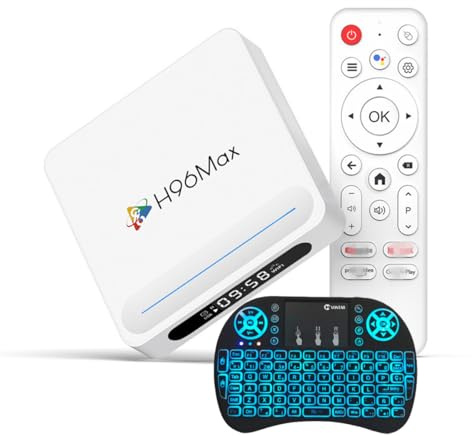 CHROX Android 14.0 TV Box 2025, con WiFi 6 8K/4K, Allwinner H618 Quad-Core 2.4G/5G Dual-WiFi Bluetooth 5.0 USB 3.0 100M Ethernet Smart TV Box, con Mini Tastiera Wireless,4gb+128gb