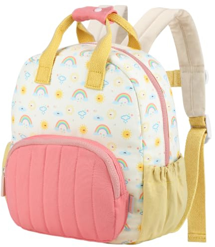 GAGAKU Kinderrucksack Mädchen kinderrucksack Kleinkind Rucksack für 2-4 Jahre Kinder kindergartenrucksack Mini Tagesrucksack Reisetasche - Regenbogen
