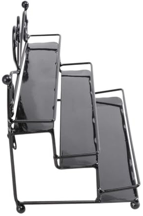 COLLBATH Estante de Cosméticos de Hierro Vintage para Esmaltes de Uñas 1 Unidad Tamaño Pared Negro Organizador Multiusos para Salón de Uñas y Tocador