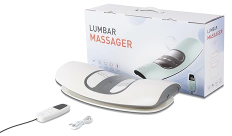 4 in 1 Back Massager,Electric Lumbar Traction Device with Dynamic Airbag Traction & Adjustable Heating, Back Stretcher Massager for Muscle Relaxation, Back Pain Relief & Spine Lumbar Support (A)