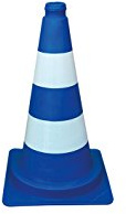 BAUZAUNWELT Leitkegel/Warnkegel/Pylone - Höhe: 500 mm - blau weiß