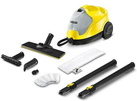 Kärcher Steam Cleaner SC 4 EasyFix, steam pressure: 3.5 bar, heating time: 4 min, power: 2000 W, surface power: 100 m², 2-tank system: 0.5 l+0.8 l, with floor cleaning set EasyFix, nozzles and covers