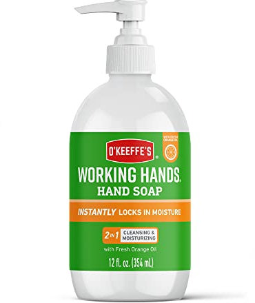 O'Keeffe's Working Hands Orange Scented Hand Soap, 354ml – Gentle & Nourishing | 2-in-1 Cleansing & Moisturising Hand Wash