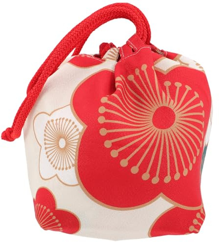 Amosfun Borsa Kimono Giapponese Con Coulisse Marsupio Telefonico Portatile Per Cosmetici Gioielli Monete E Accessori Leggera 9.45 X 6.69 X 0.20 in Per Abbinare Il Kimono