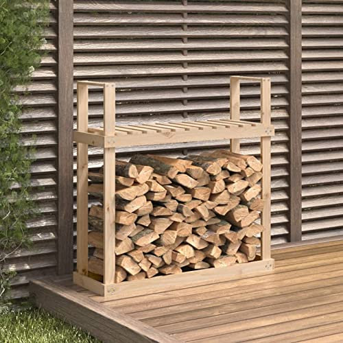 Lechnical Portalegna 110x35x108,5 cm in Legno Massello di Pino,Portalegna,Portalegna da Interno ed Esterno, per Camino,Caminetto Stufa Design Moderno