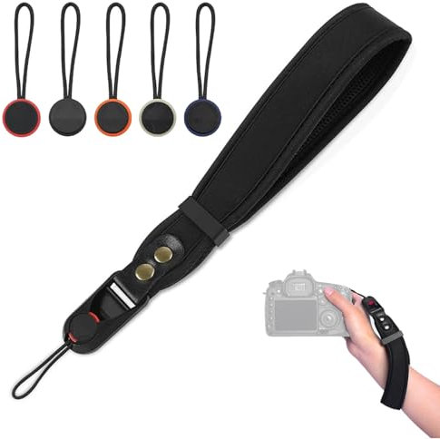 JDCMEI Cinturino da Polso per Fotocamera, Macchina Fotografica Cinghia Fotocamera, Tracolla per Fotocamera Regolabile con 5 Chiusura Rapida per la Maggior Parte delle Fotocamere Come