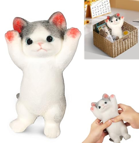 Squishy Katze Toy, 20x10cm Katzen Quetschspielzeug Squishy Spielzeuge Stress Relief Squeeze Spielzeug Katze Squishy Toys Niedlich Anti Stress Spielzeug Squishy für Kinder und Erwachsene