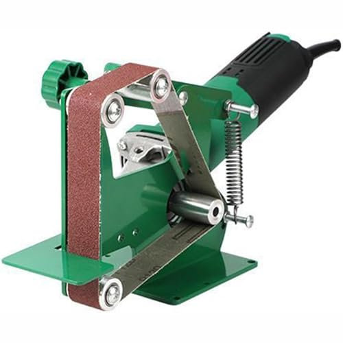 HSSMEUR Mini Electric Belt Sander, Bench Grinder, DIY Portable Polishing Belt Sander with 5 Sanding Belt