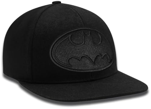 Logoshirt® ️ DC Comics I Batman I Logo Svart I Snapback-Keps I Flickor och Pojkar I Broderi 3D I Originaldesign Licensierad