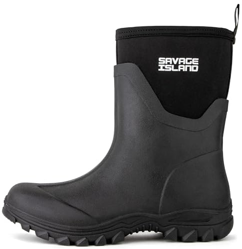 Savage Island Short Women's 5mm Neoprene Lined Wellington Boots Outdoor Ladies Insulated Womens Wellies