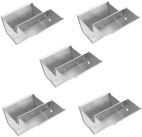 NOLITOY 5 Piezas Comedero Metálico para Conejos Unidades Dispensador de Comida para Jaulas Antimordiscos Fácil de Limpiar y Rellenar para Alimentar Conejos Pequeños Interiores y Exteriores