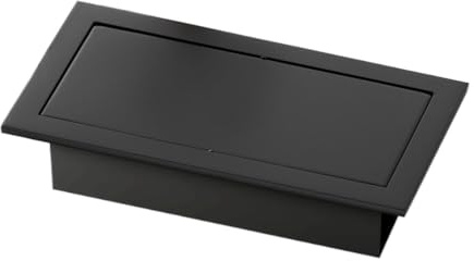 WRJAHCG Cubo De Basura Cocina Empotrada, Papelera Empotrada Tapa De Equilibrio Giratoria Acero Inoxidable,Escritorio Empotrado,Tapa De Cubo De Basura Integrada para Encimera,Black Lid