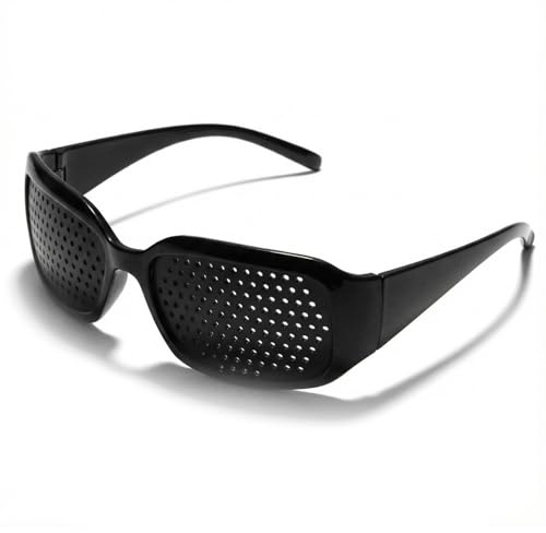 Otbushit 2-Pack Pinhole Glasses for Vision Improvement Lightweight Pin Hole Glasses Shatterproof Lenses for Daily Use & Outdoor Activities