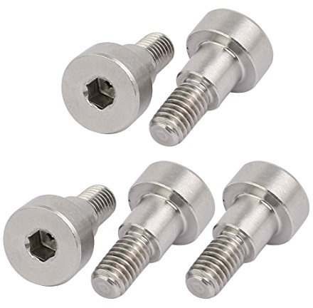 Sourcingmap 304 Stainless Steel Hex Socket Shoulder Bolt 8mm Shoulder Dia 7mm Shoulder Length M6 Thread 5pcs