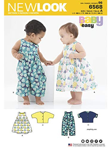 New Look Patron 6568 Ensemble bébé, Papier, 1-18 Mois