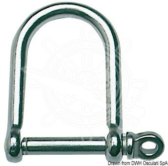 Osculati VA-Stahl Schäkel, extra breit 5 mm