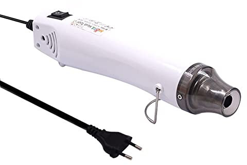 mofa Mini pistolet à air chaud électrique 300 W Mini Shrink Heat Tool Embossing Heat Tool Mini outil de bricolage (blanc)