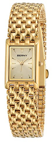 BERNY Gold Uhren für Frauen Aktualisierte Damen Quarz Armbanduhren Edelstahl Band Damen Kleine Gold Uhr Luxus Casual Mode Armband Werkzeuge Inklusive…