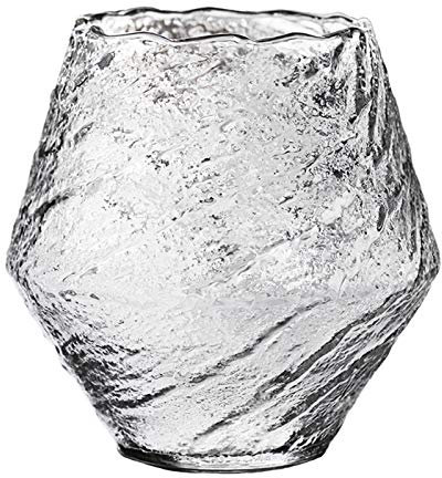 Taloit Vaso de whisky, 380 ml de cristal de whisky, vidrio de whisky martillado hecho a mano japonés taza de jugo resistente al calor licor whisky cristal copa de vino