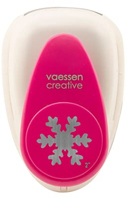 Vaessen Creative Motivstansare snöflingor – 4,3 x 5 cm – stansare för pysselpapper, tonpapper, scrapbookpapper eller decoupagepapper