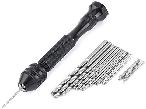 Grip Range Chuck Handspiralbohrer Micro Mini Spiralbohrer Set mit 25 HSS Bohrern Holzbohrwerkzeug