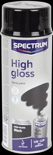 Vintage Luxury Hochglanz-Sprühfarbe Schwarz, High Gloss Black Spray Paint Spectrum 400 ml