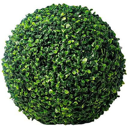 HUHJYUGE Artificial Plant Topiary Balls for Outdoor Decor 41cm, Round Garden Spheres Decorative, Faux Boxwood Balls Plants, for the Front Door, Porch, Backyard, Patio And Wedding