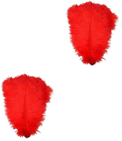 NUOBESTY 20 STK Schwarze Federn Bunte Federn Gefälschte Masse Schwarze Straußenfedern Bastelfedern Schwarze Und Weiße Federn Große Federn Rot Beleuchtung Künstlich