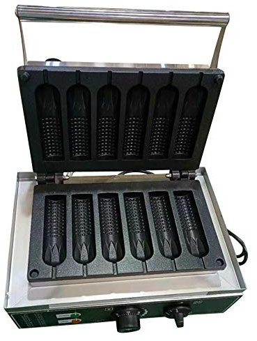 Fabricante Maquinaria eléctrica Máquina comercial para hacer gofres de acero inoxidable Máquina para hot dogs Máquina para hacer salchichas Cocina Máquina para repostería Recubrimi