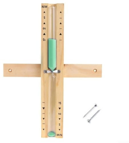 Sauna-Sanduhr mit drehbarer Schraube, 15-Minuten-Timer, 15 Minuten für optimale Hitze und Dampf (grün)