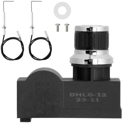 Aktualisiertes elektronisches Grillzünder-Set mit 2 Ausgängen für Blackstone 71,1 cm Grill-Ersatzteile, 1er-Pack Zünder und 2er-Pack Keramik-Zünddrähte für Blackstone Grillzünder, AA-Batterie