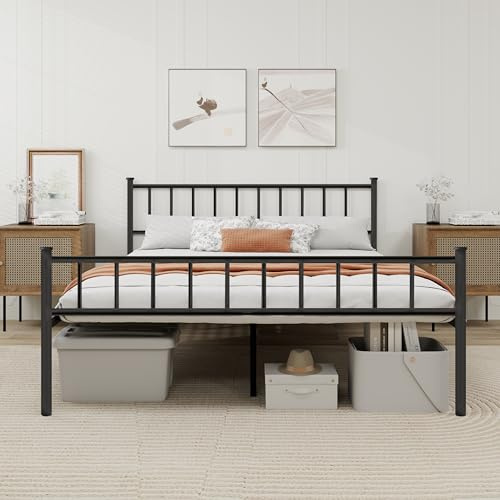 WJORATA Metal Platform Full Size Bed Frame, Black
