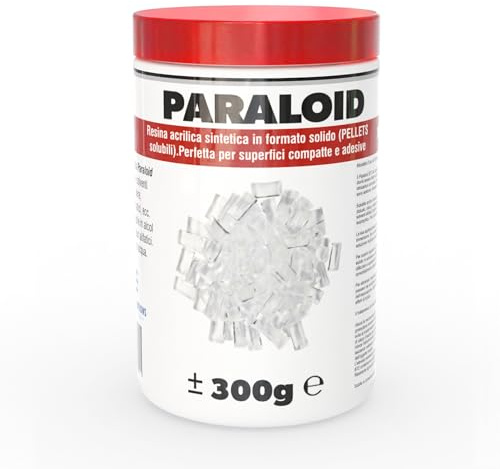 Paraloid B72, 100% Résine acrylique solide, réduit les microporosités en consolidant et en limitant l'absorption d'eau. (300, Grammes)