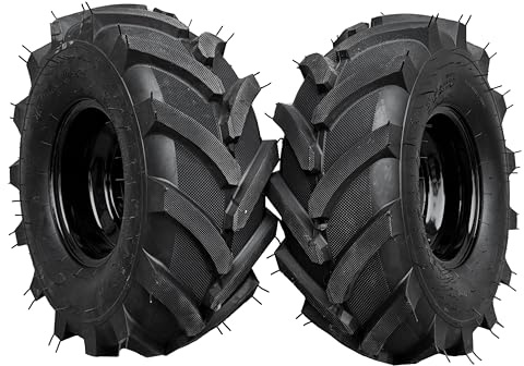 Juego de ruedas de repuesto para motoazadas y fresadoras de jardín (19 x 7,00 – 8, 180 mm)